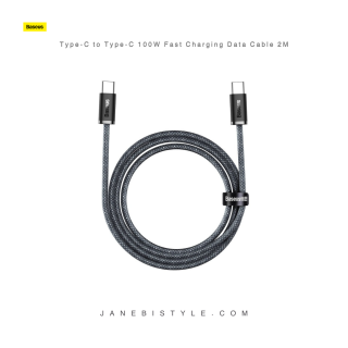 کابل تایپ‌سی به تایپ‌سی 100 وات 2 متر بیسوس Baseus CALD000316 Dynamic Series Type-C to Type-C 100W Fast Charging Data Cable 2M