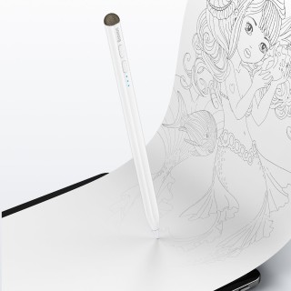 Baseus Smooth Writing active stylus pen for iPad / iPad Pro / iPad Air with tip for capacitive screens white (SXBC040002)