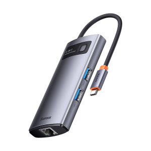 Baseus Metal Gleam Series HUB 4 in 1 docking station USB Type C - 3 x USB 3.2 Gen. 1 / RJ45 (WKWG070113)