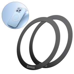 رینگ فلزی مگ سیف کننده موبایل و قاب موبایل بیسوس Baseus Halo Series magnetic ring 2 pcs PCCH000001