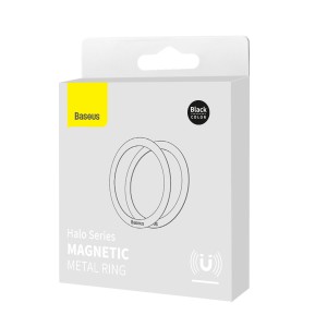 رینگ فلزی مگ سیف کننده موبایل و قاب موبایل بیسوس Baseus Halo Series magnetic ring 2 pcs PCCH000001