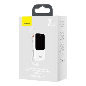 پاوربانک 10000mAh بیسوس 20 وات همراه با کابل لایتنینگ Baseus Power Bank Fast Charging Qpow 10000mAh 20W with Lightning Cable