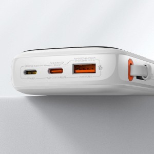 پاوربانک 10000mAh بیسوس 20 وات همراه با کابل لایتنینگ Baseus Power Bank Fast Charging Qpow 10000mAh 20W with Lightning Cable