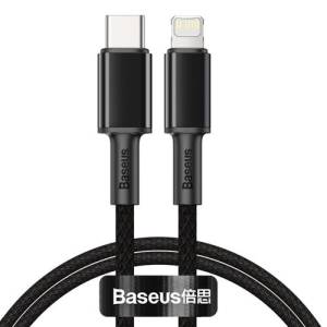 Baseus USB Type C - Lightning cable fast charging Power Delivery 20 W 1 m black (CATLGD-01)