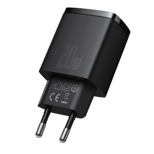 شارژر دیواری دو سر 20 وات بیسوس Baseus Compact fast charger 20W 3A CCXJ-B01