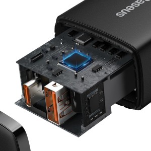 شارژر دیواری دو سر 20 وات بیسوس Baseus Compact fast charger 20W 3A CCXJ-B01