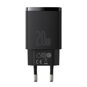 شارژر دیواری دو سر 20 وات بیسوس Baseus Compact fast charger 20W 3A CCXJ-B01