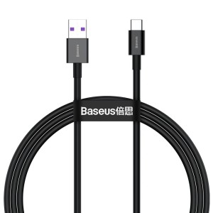 کابل شارژ سریع و دیتا usb به تایپ سی 66 وات بیسوس Baseus Superior USB to Type C 66 W Super Charge 1 m CATYS-01
