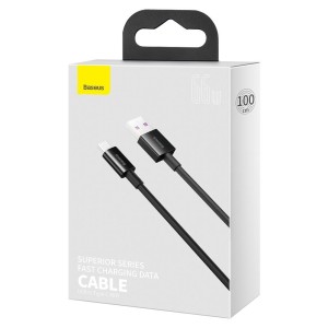 کابل شارژ سریع و دیتا usb به تایپ سی 66 وات بیسوس Baseus Superior USB to Type C 66 W Super Charge 1 m CATYS-01