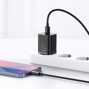 شارژر دیواری فست شارژ 30 وات بیسوس Baseus Super Si 1C fast charger Type C 30W Power Delivery Quick Charge CCSUP-J01