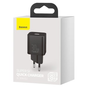 شارژر دیواری فست شارژ 30 وات بیسوس Baseus Super Si 1C fast charger Type C 30W Power Delivery Quick Charge CCSUP-J01