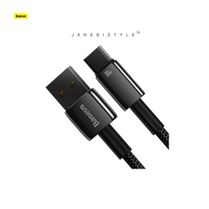 Baseus Tungsten Gold cable USB-A - USB-C 480Mb / s 100W 2m black (CAWJ000101)
