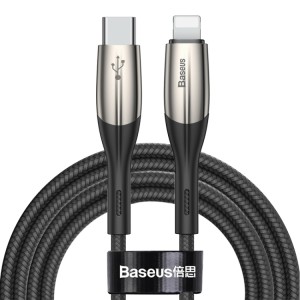 Baseus Horizontal 18W USB-C / Type-C to 8 Pin Data Sync Charging Cable PD Cable, Length: 2m(Black)