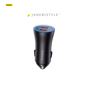 شارژر فندکی 40 وات دو پورت تایپ سی بیسوس Baseus Golden Contactor Pro car charger 2 type C 40 w gray CGJP000013