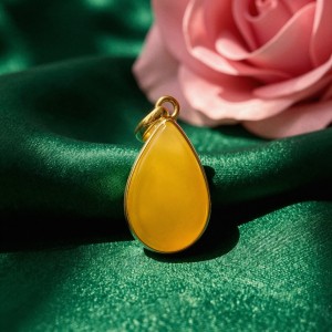 گردنبند زنانه (حرزدار) عقیق خراسانی نقره کد 96