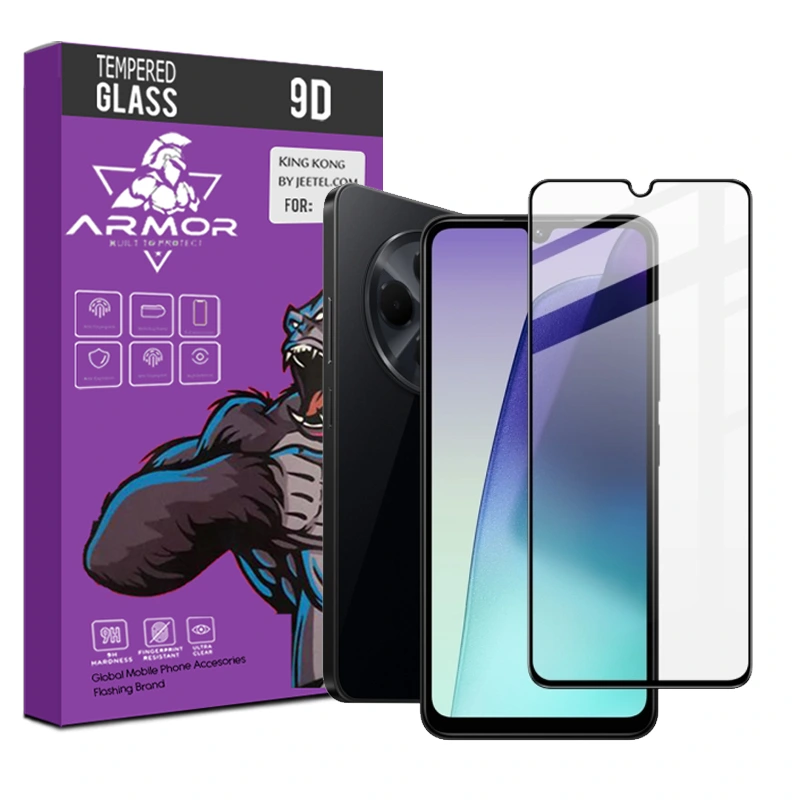 گلس شیشه ای تمام صفحه مناسب برای گوشی Xiaomi Redmi 14C