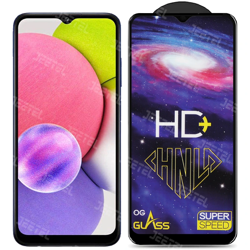 گلس تمام صفحه شیشه ای سامسونگ Galaxy A03s مدل HD Plus