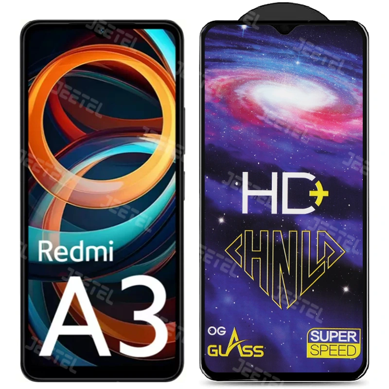 گلس تمام صفحه شیشه ای شیائومی Redmi A3 مدل HD Plus