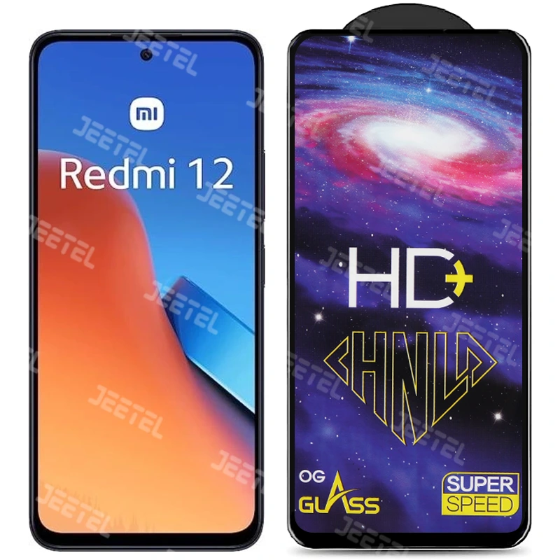 گلس تمام صفحه شیشه ای شیائومی Redmi 12 مدل HD Plus