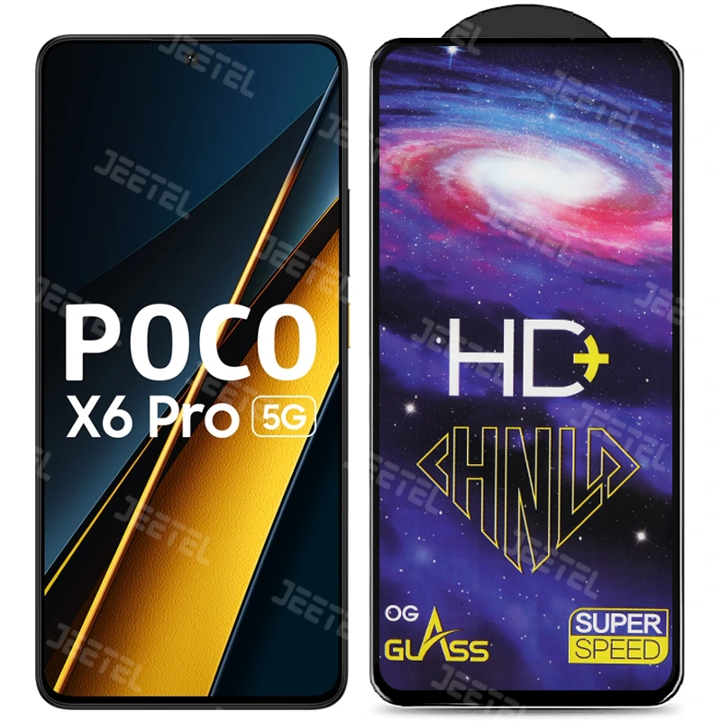 گلس تمام صفحه شیشه ای شیائومی Poco X6 Pro مدل HD Plus