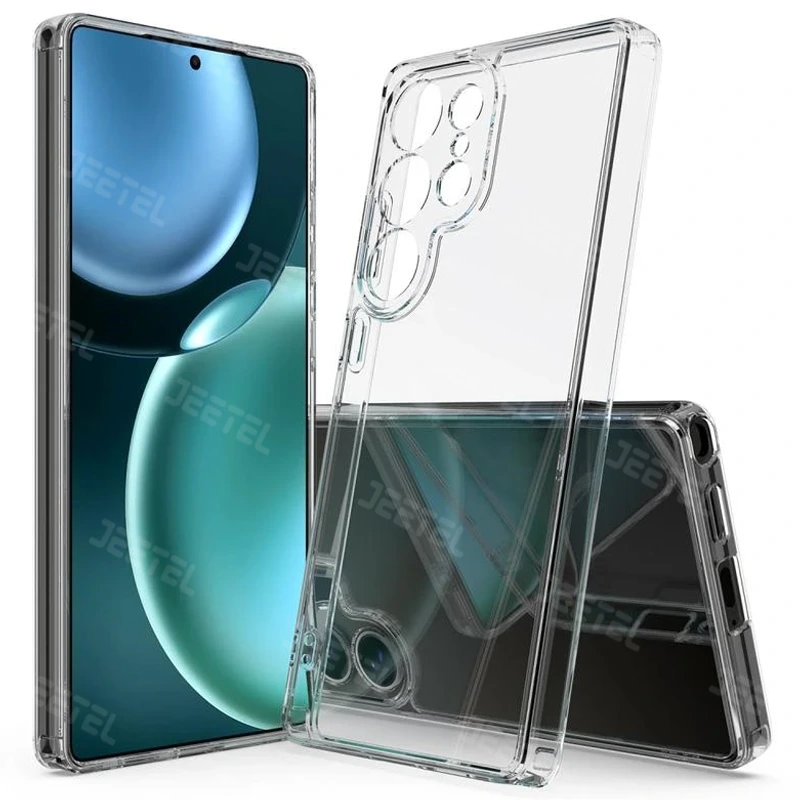 قاب گوشی Samsung Galaxy S25 Ultra مدل دور ژله ای پشت طلق