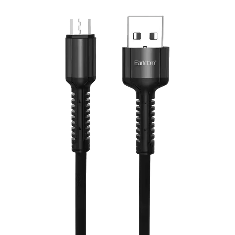 کابل شارژ USB به Micro به طول 1 متر 2.4 آمپر از برند ایرلدوم مدل Earldom EC-182M (100% اورجینال)