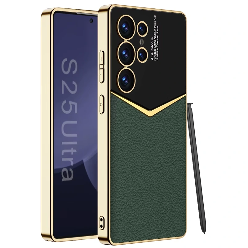 کاور چرمی Vertu مدل Star Lens مناسب برای گوشی Samsung Galaxy S25 Ultra