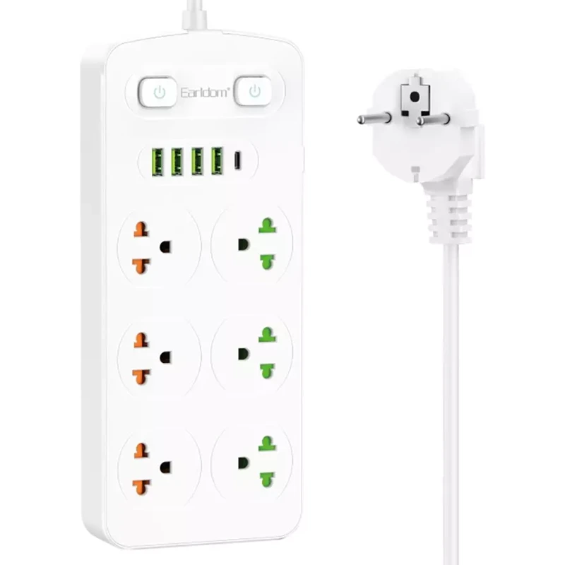 چندراهی ، محافظ برق و شارژر هوشمند 2500 وات از برند ایرلدوم مدل Earldom SC09 (100% اورجینال)