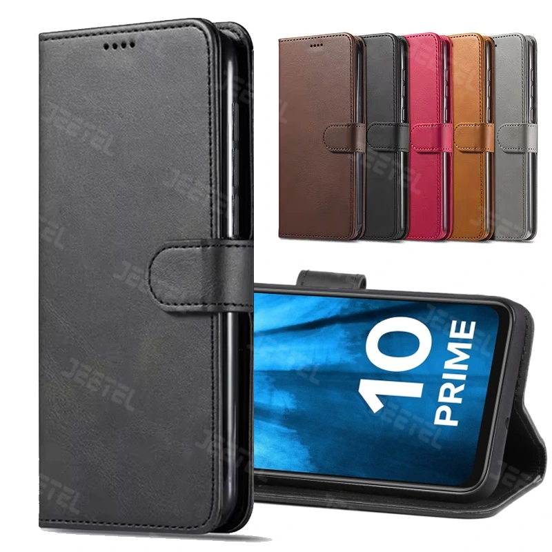 کیف چرمی Xiaomi Redmi 10 / 10 Prime مدل لپ تاپی جاکارتی دار