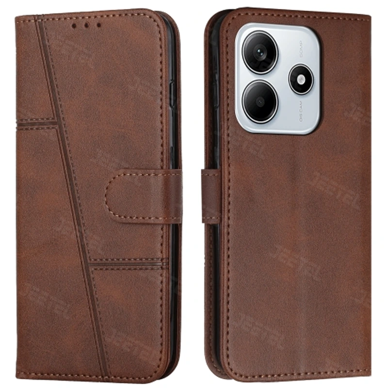 کیف چرمی کلاسوری مناسب برای گوشی Xiaomi Redmi Note 14 5G (محافظ لنزدار)