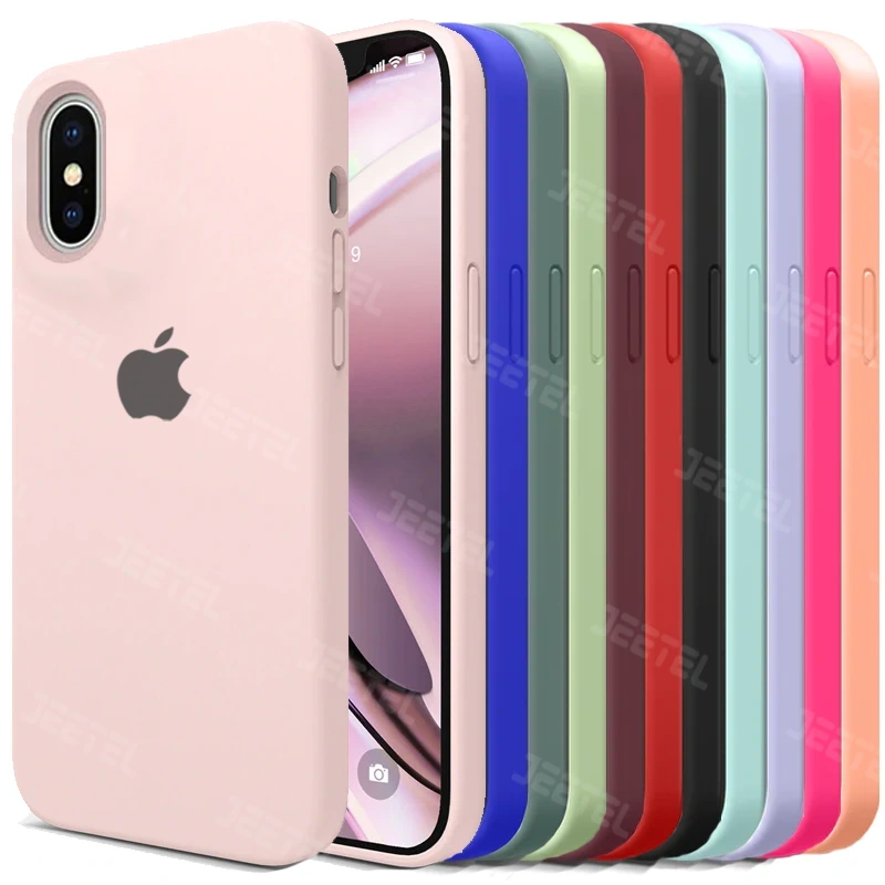 کاور سیلیکونی تک رنگ اورجینال برای گوشی IPHONE X / XS مدل پاک کنی اصل (متریال ویتنام)