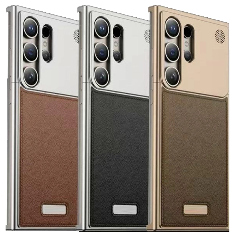 کاور چرمی آلومینیومی مدل Aero Leather مناسب برای گوشی Samsung Galaxy S25 Ultra
