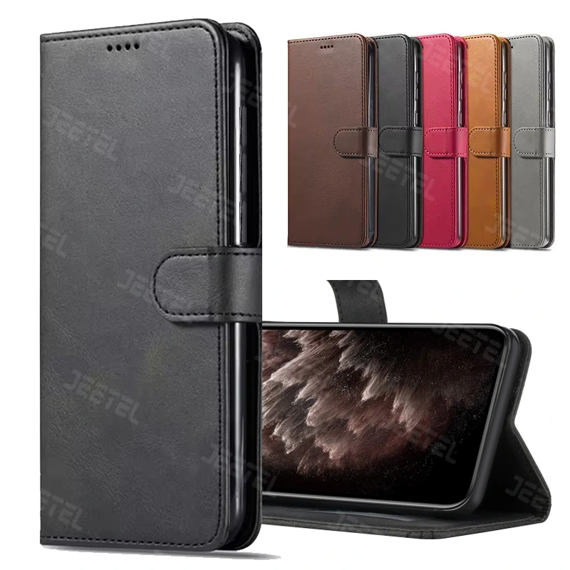 کیف چرمی Xiaomi 14T مدل لپ تاپی جاکارتی دار (محافظ لنزدار)