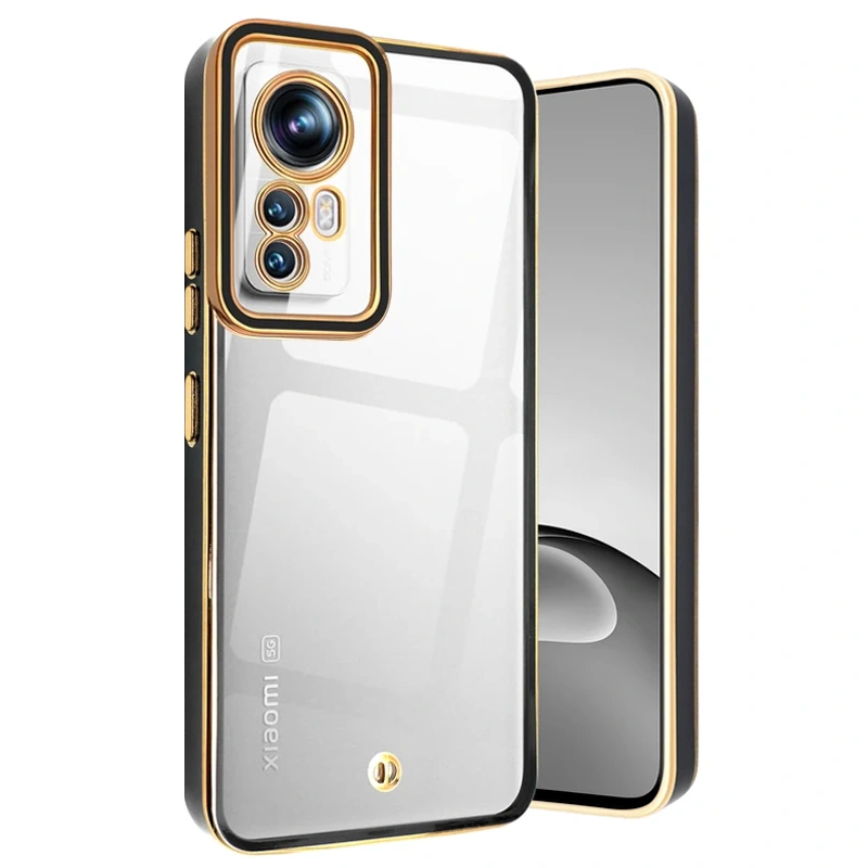 قاب اورجینال الکتروپلیتینگ Xiaomi 12 / 12X مدل دور طلایی اسپیس