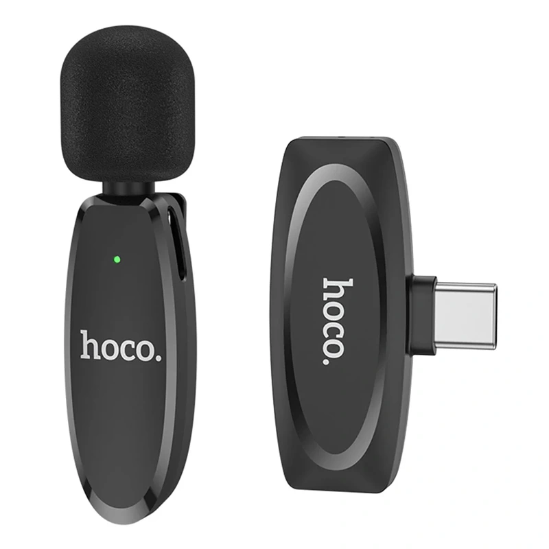 میکروفن بیسیم یقه ای مدل پورت Type-C از برند هوکو مدل Hoco L15 (نسخه اورجینال وارداتی)