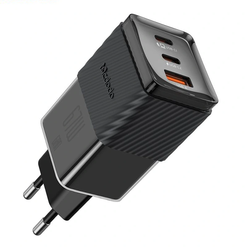 شارژر دیواری سه پورت به توان 70 وات Gan 5 mini مک دودو مدل Mcdodo CH-150 (نسخه اورجینال)