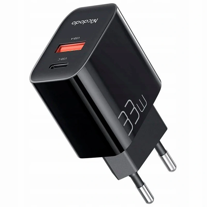 شارژر دیواری 2 پورت به توان 33 وات PD مک دودو مدل Mcdodo CH-092 (نسخه اورجینال)
