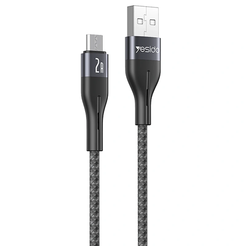 کابل شارژ میکرو به طول 1 متر و توان 2A مدل YESIDO CA121M (100% اورجینال)