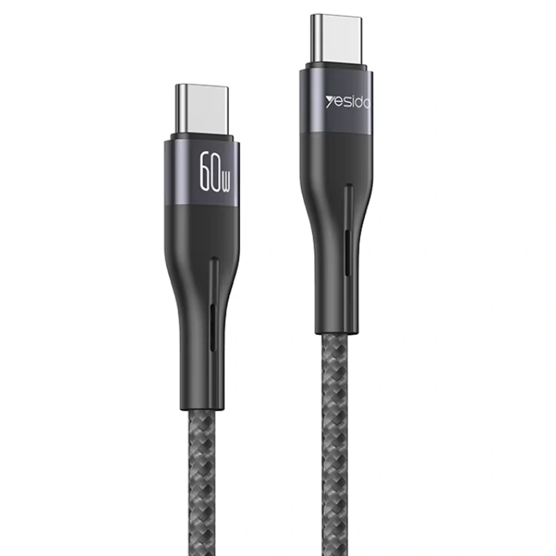 کابل شارژ دو سر تایپ سی به طول 1 متر و توان 60W مدل YESIDO CA156 (100% اورجینال)