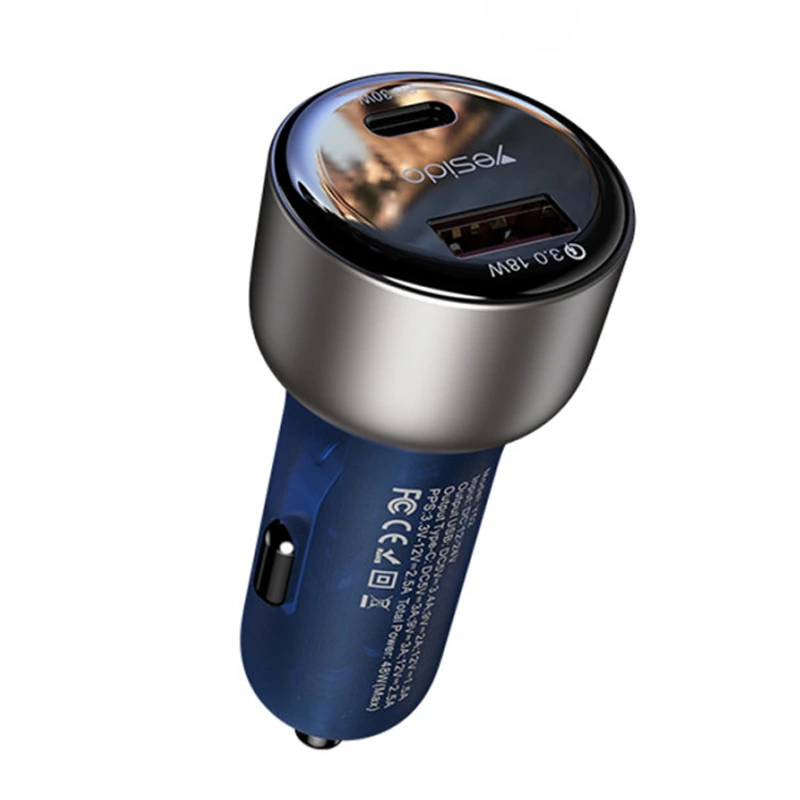 شارژر فندکی فست شارژ 48W PD دو پورت مدل Yesido Y52 (100% اورجینال)