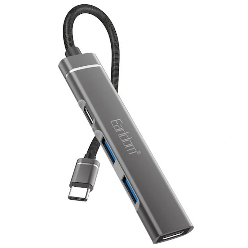 هاب 4 پورت تایپ سی مدل 4in1 از برند ایرلدوم Earldom HUB20 (نسخه اورجینال وارداتی)