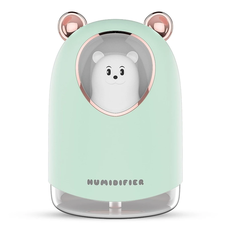 دستگاه بخور سرد عروسکی طرح خرس چراغ دار حجم 300 میلی لیتر