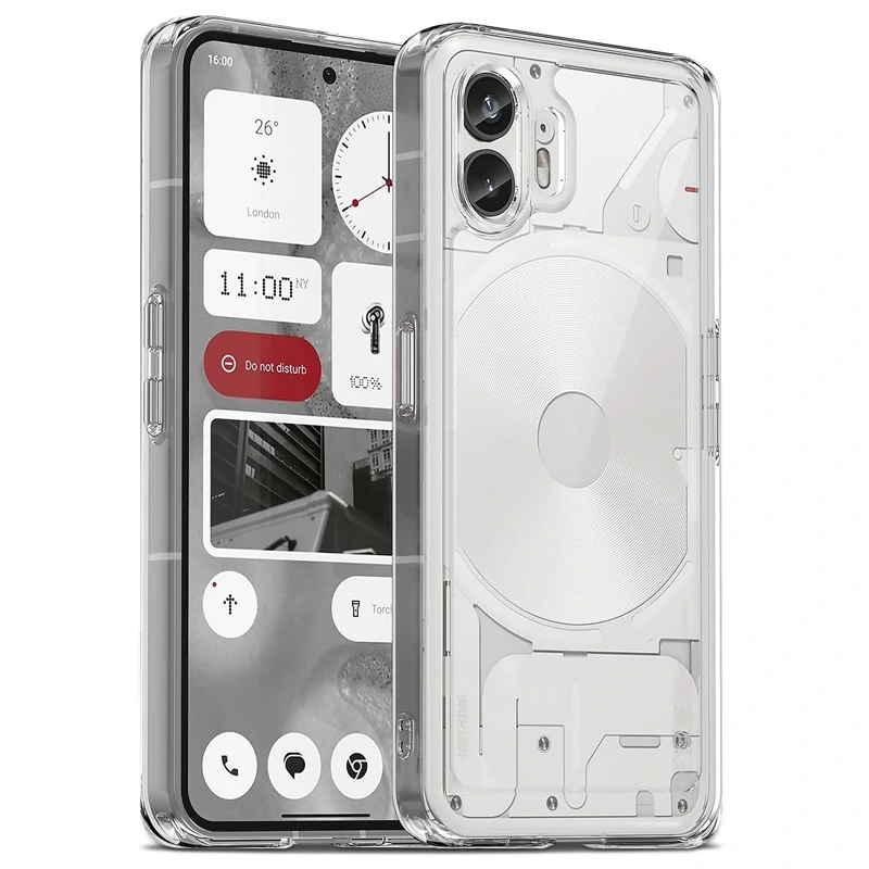 کاور شفاف مناسب برای گوشی Nothing Phone 2 مدل دور ژله ای پشت طلق