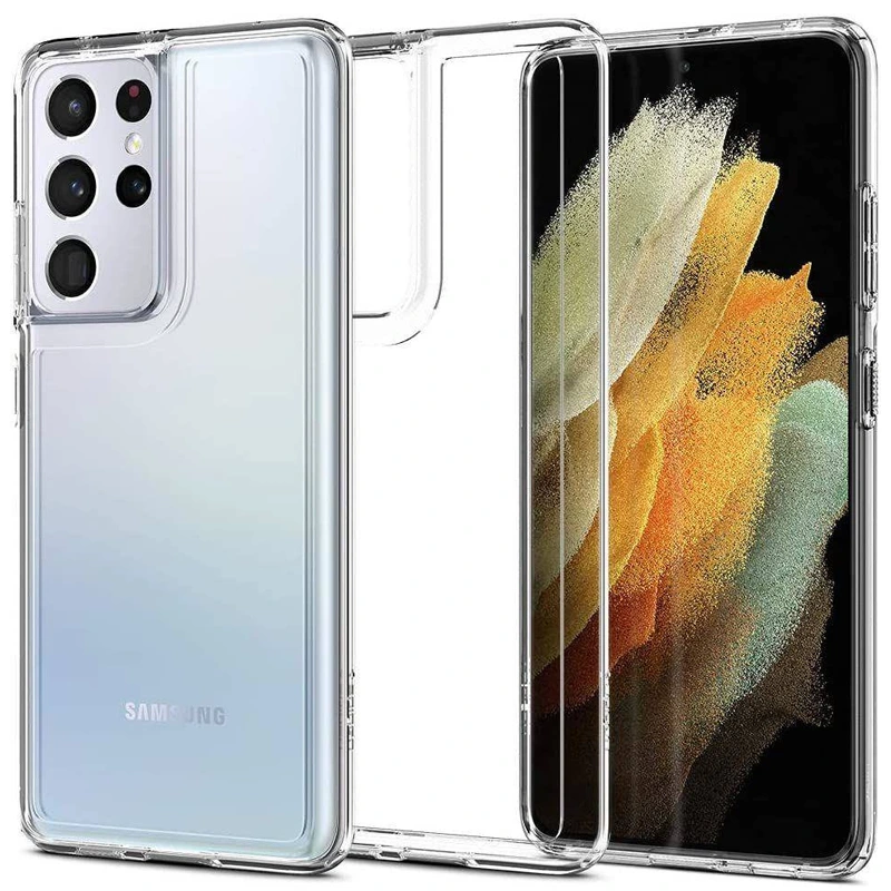 کاور شفاف اورجینال برای گوشی Samsung Galaxy S21 Ultra  دکمه فلزی از برند برلیا