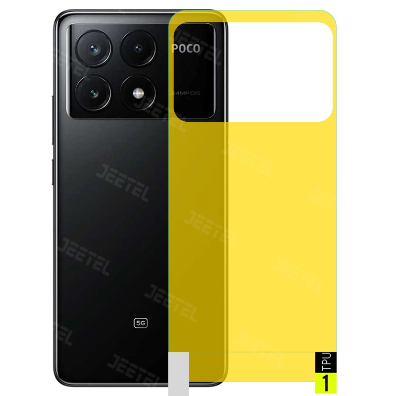 برچسب نانو پشت گوشی Xiaomi Poco X6 Pro مدل فول کاور شفاف آنتی شوک
