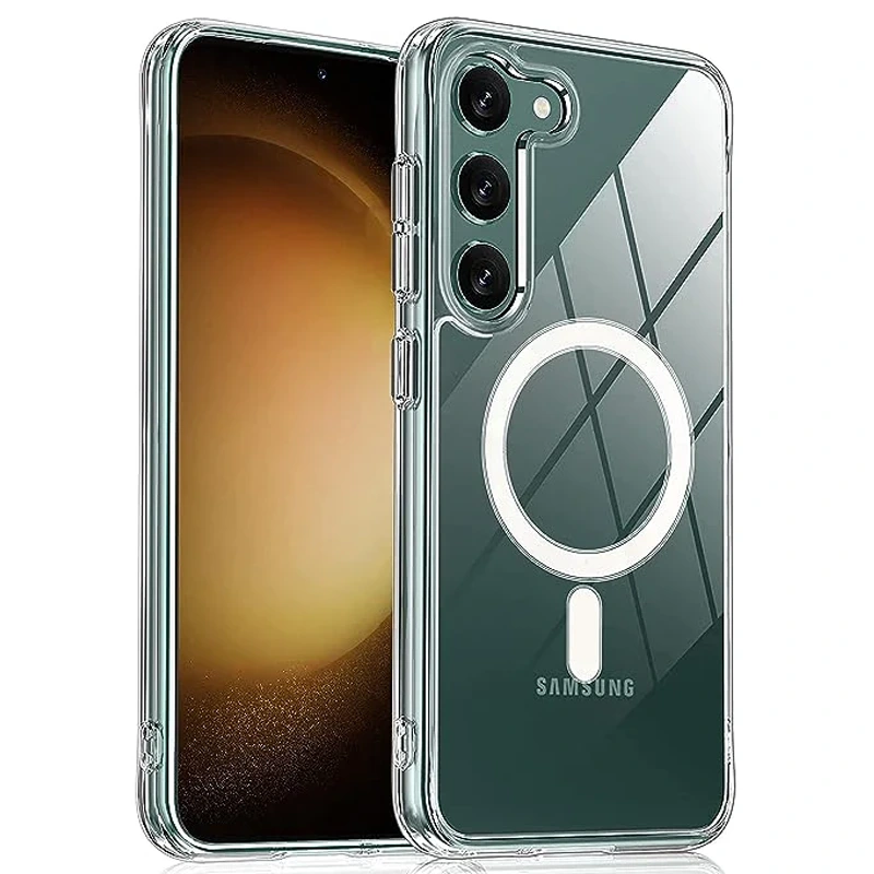 قاب اورجینال مگ سیف برای گوشی Samsung Galaxy S23 تمام شفاف (پک سامسونگ استوری)