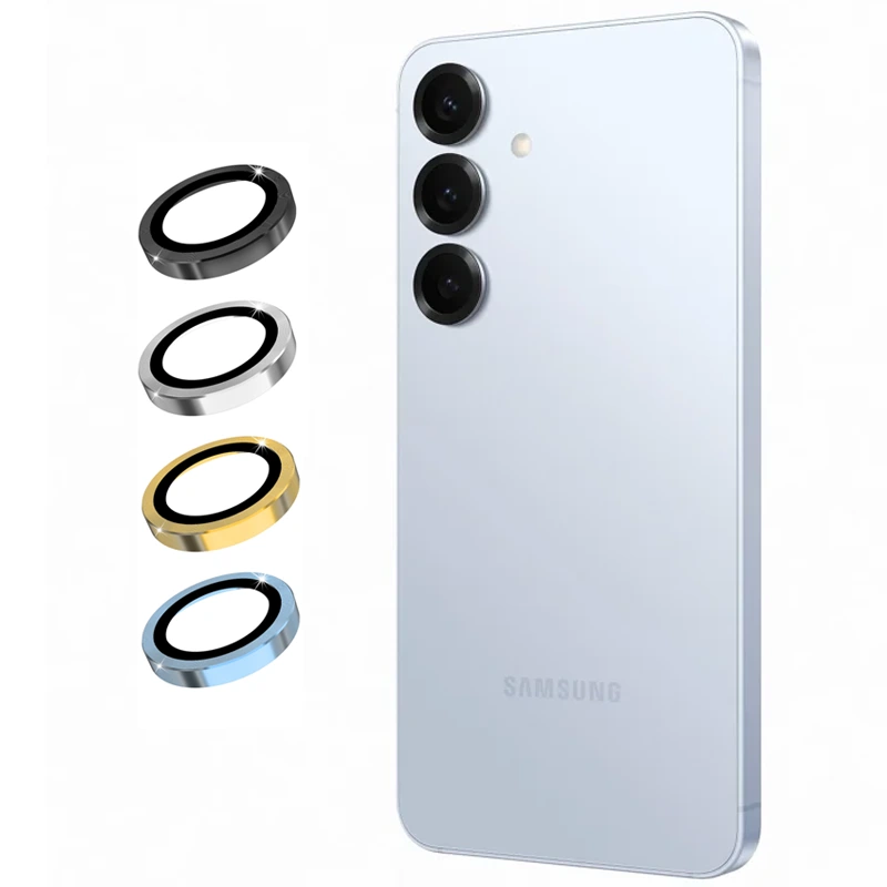 محافظ لنز دوربین Samsung Galaxy S25 رینگی مدل شیشه ای آلومینیومی