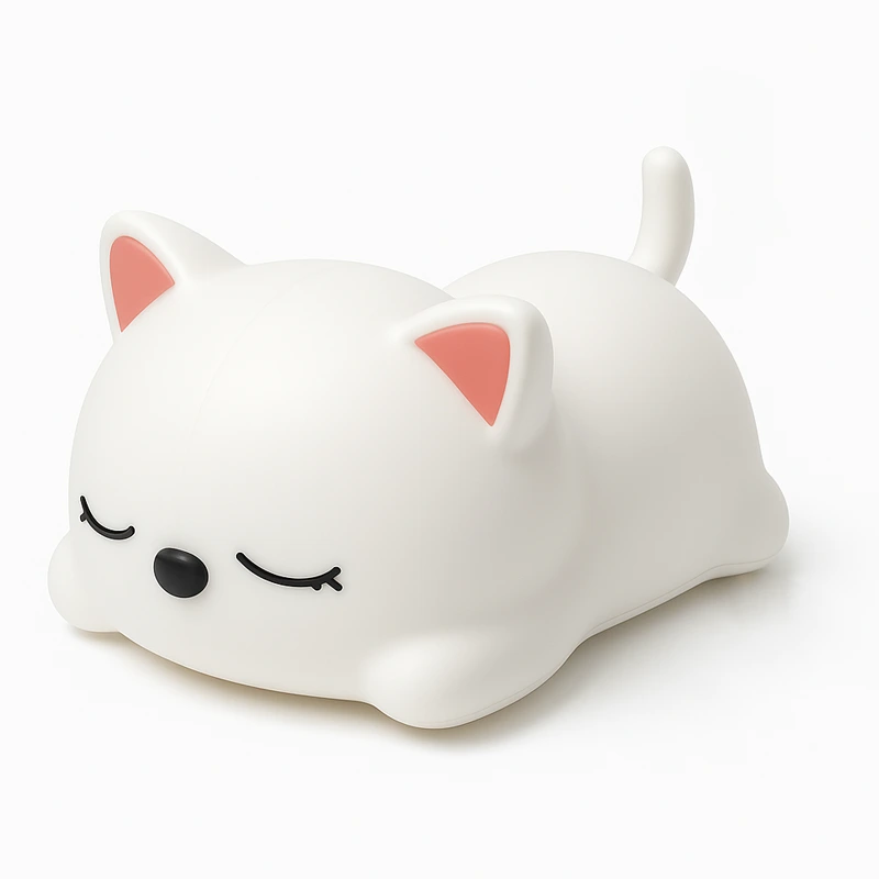 چراغ خواب فانتزی گربه مدل لمسی قابل شارژ