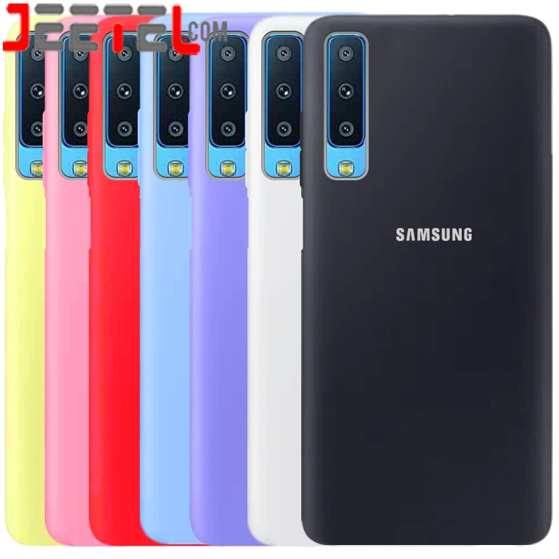 کاور سیلیکونی تک رنگ اورجینال Samsung Galaxy A750 / A7 2018 مدل پاک کنی اصل (متریال ویتنام)