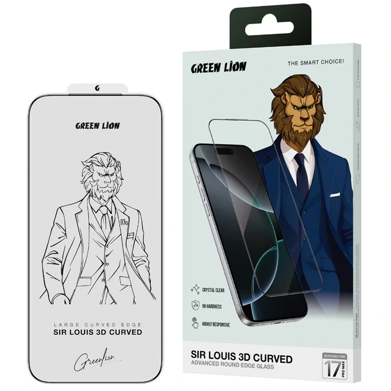 گلس محافظ صفحه نمایش مدل گرین لاین شفاف برای iPHONE 17 Pro Max